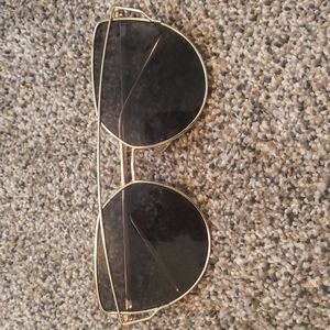 Gold cat-eye sunglasses